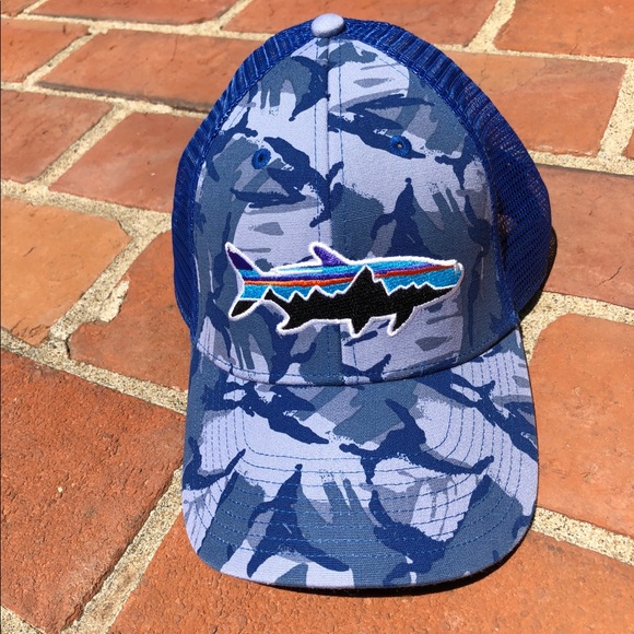 blue camo patagonia hat